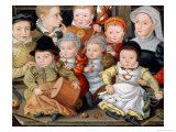 Portrait of a Mother with Her Eight Children, 1565 8914465 Giclee Print by Jakob Seisenegger