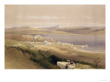 City of Tiberias on the Sea of Galilee, April 22nd 1839, Plate 38 from Volume I of "The Holy Land" Giclee Print by David Roberts