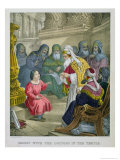 Christ with the Doctors in the Temple, from a Bible Printed by Edward Gover, 1870s Giclee-trykk av Siegfried Detler Bendixen Christ with the Doctors in the Temple, from a Bible Printed by Edward Gover, 1870s Giclee-trykk av Siegfried Detler Bendixen