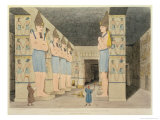 View of the Interior of the Temple at Ybsombul, Nubia, Discovered by Giovanni Belzoni reproduction procédé giclée par Giovanni Battista Belzoni