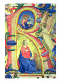 The Annunciation Depicted in an Historiated Initial "R" Giclee Print by Fra Angelico 