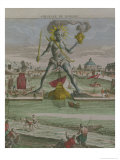 The Colossus of Rhodes, Detail of the Statue Straddling the Entrance to the Harbour Giclee Print by Georg Balthasar Probst