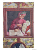 The Poet Dante Detail from the Last Judgement Cycle in the Chapel of San Brixio, 1499-1504 Giclée-tryk af Luca Signorelli