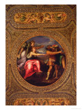Allegory of Speed, Toil and Exercise, from the Ceiling of the Library Giclee Print by Battista Franco