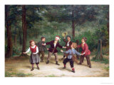 Blind Man's Buff Giclee Print by Andre Henri Dargelas