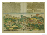 Bird's Eye View of Salzburg from the Nuremberg Chronicle by Hartmann Schedel 1493 Giclee Print