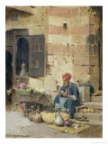 The Flower Seller, 1891 Giclee Print by Raphael Von Ambros