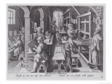 The Development of Printing, Plate 5 from "Nova Reperta" reproduction procédé giclée par Jan van der Straet