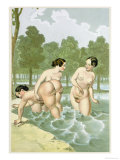 Women Bathing, Published 1835, Reprinted in 1908 Giclee Print by Peter Fendi