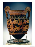 Red-Figure Volute Krater Depicting the Battle of the Greeks and the Amazons, Apulian Giclee Print by Sisyphus Painter 