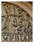 West Portal, Detail of the Last Judgement, Right Hand Side Depicting the Weighing of Souls reproduction procédé giclée par Gislebertus 