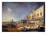 The Reception of the French Ambassador in Venice, circa 1740s reproduction procédé giclée par Canaletto 