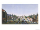 View of the Outer Courtyard of the Seraglio, Topkapi Palace, Constantinople Giclee Print by Anton Ignaz Melling