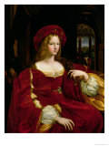 Portrait of Jeanne of Aragon Wife of Ascannio Colonna, Viceroy of Naples, 1518 reproduction procédé giclée par Giulio Romano