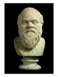 Portrait Bust of Socrates, Copy of Greek Early 4th Century BC Original Giclee Print
