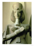 Colossal Statue of King Akhenaten Detail of Head and Upper Torso, New Kingdom Lámina giclée