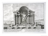 The Statue of Olympian Zeus by Phidias, Plate 5 from "Entwurf Einer Historischen Architektur" Giclee Print by Johann Bernhard Fischer Von Erlach