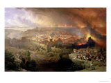 The Destruction of Jerusalem in 70 AD reproduction procédé giclée par David Roberts