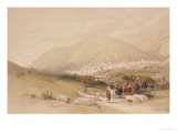 Nablous, Ancient Shechem, April 17th 1839, Plate 42 from Volume I of "The Holy Land" reproduction procédé giclée par David Roberts