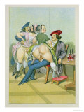 Prostitutes with Two Men, Published 1835, Reprinted in 1908 Giclee Print by Peter Fendi