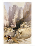 Entrance to Petra, March 10th 1839, Plate 98 from Volume III of "The Holy Land" reproduction procédé giclée par David Roberts