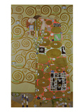 Study for Fulfilment, C.1905-09 (W/C and Gold on Paper) (See 65884) Reproduction procédé giclée par Gustav Klimt