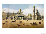 Cathedrals of the Annunciation and the Archangel, from a Panorama of Moscow Giclee Print by Dmitri Indieitzeff