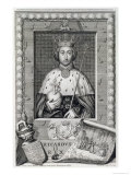 Richard II King of England 1377-99 after a Painting in Westminster Abbey Reproduction procédé giclée par George Vertue