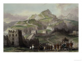 The Great Wall of China, from "China in a Series of Views" by George Newenham Wright 1843 Giclee Print by Thomas Allom