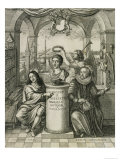 Charles II as Patron of the Royal Society Giclee Print by John Evelyn