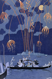 Fireworks in Venice, Illustration for 