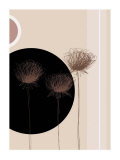 Three Dandelions on Black Circle Pósters por Jo Parry Three Dandelions on Black Circle Pósters por Jo Parry