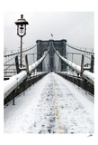 Brooklyn Bridge in Snow Prints by Igor Maloratsky