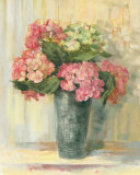 Pink Hydrangea Poster di Carol Rowan