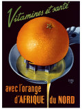 Vitamines et Sante Lámina giclée por Roland Ansieu