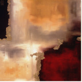 Crimson Accent I Stretched Canvas Print by Laurie Maitland