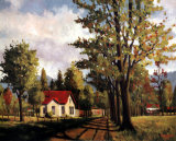 House on the Rural Road Prints by Pieter Molenaar