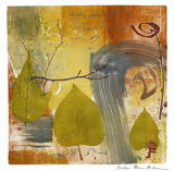 Three Green Leaves Posters by Barbara Marcus-mckenna