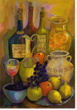 Mediterranean Kitchen IV Stretched Canvas Print by Karel Burrows
