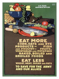 US Food Admn. Ration Diet Poster Lámina giclée US Food Admn. Ration Diet Poster Lámina giclée
