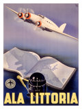 Ala Littoria Airline Aviation Poster Lámina giclée Ala Littoria Airline Aviation Poster Lámina giclée