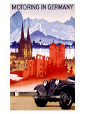 Motoring in Germany Giclee Print