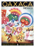 Oaxaca Mexico Travel Poster Lámina giclée Oaxaca Mexico Travel Poster Lámina giclée
