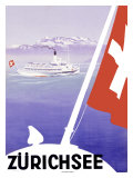 Lake Geneva, Zurich, Switzerland Giclee Print