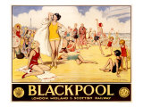 LMS Railway, Blackpool Beach Giclee Print