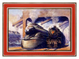 Pennsylvania Railroad, Steam Locomotive Giclee Print by Grif Teller