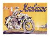Motobecane Motorcycle reproduction procédé giclée