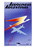 Argentina Airlines Giclée-tryk Argentina Airlines Giclée-tryk