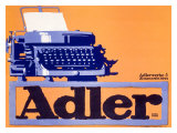 Adler Typewriter reproduction procédé giclée