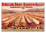 Ringling Brothers and Barnum Bailey Circus: Train Giclee Print